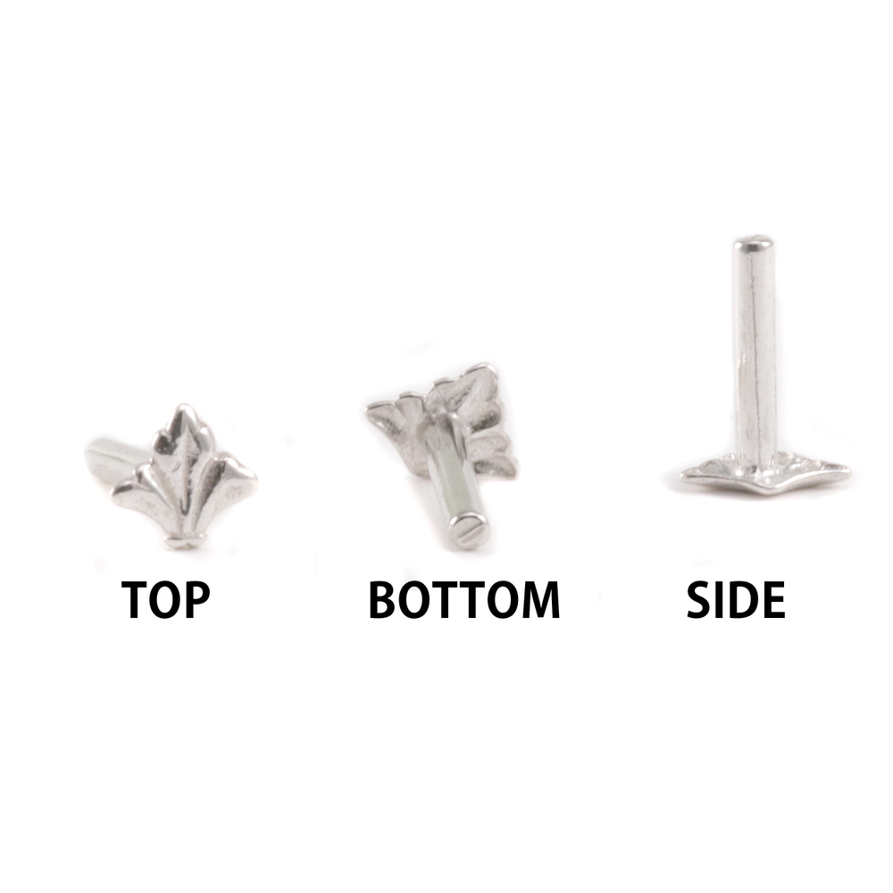 Rivets, Findings & Stringing Decorative Fleur de Lis Rivet Sterling Silver 1.5mm, 3/8" Long